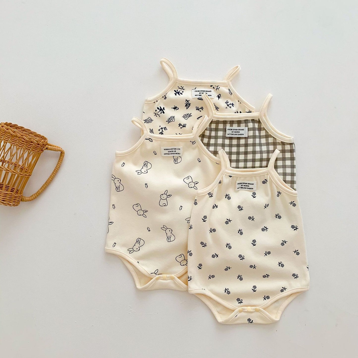No-Sleeve Patterned Onesies
