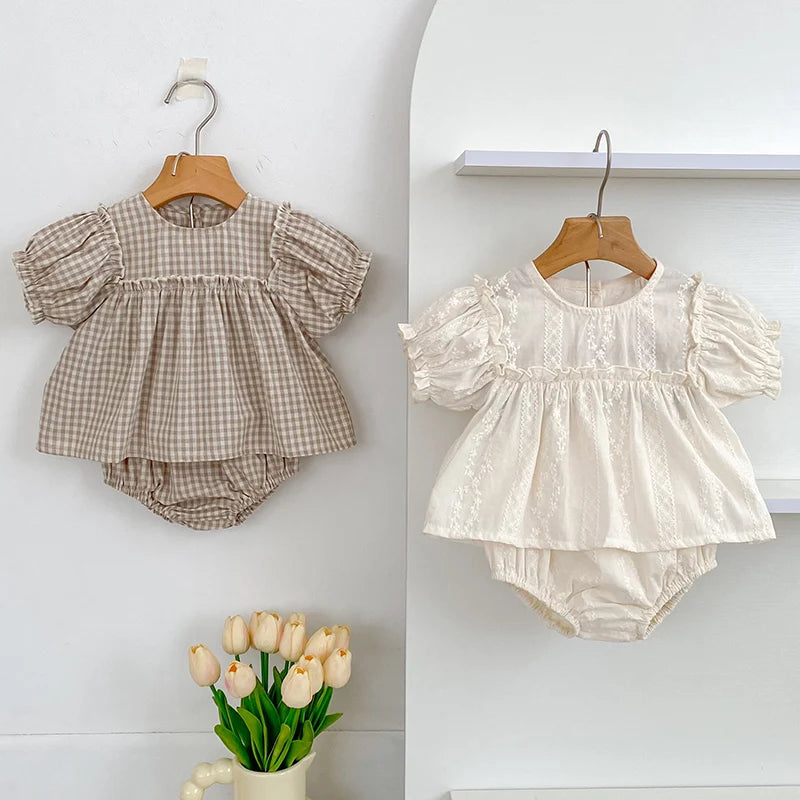 Puff Sleeve Two Piece Set