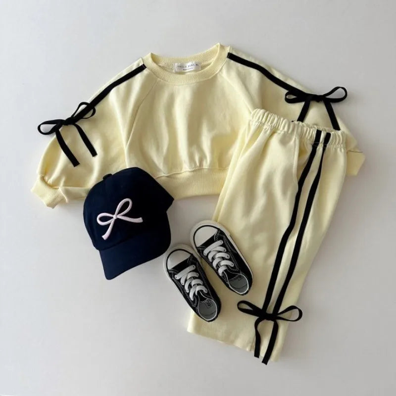 Sporty Bow Sweater Set