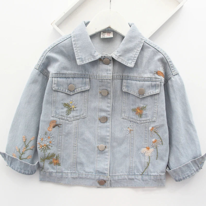 Embroidered Floral Denim Jacket
