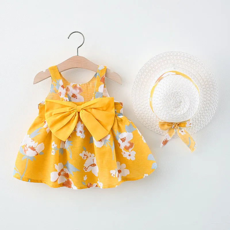 Summer 2 Piece Set Dress + Hat