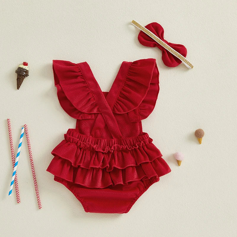 Independence Day Dress Ruffle Romper