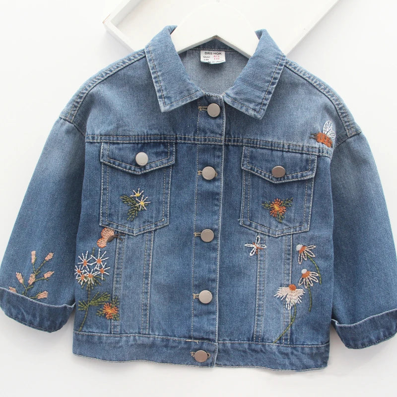 Embroidered Floral Denim Jacket