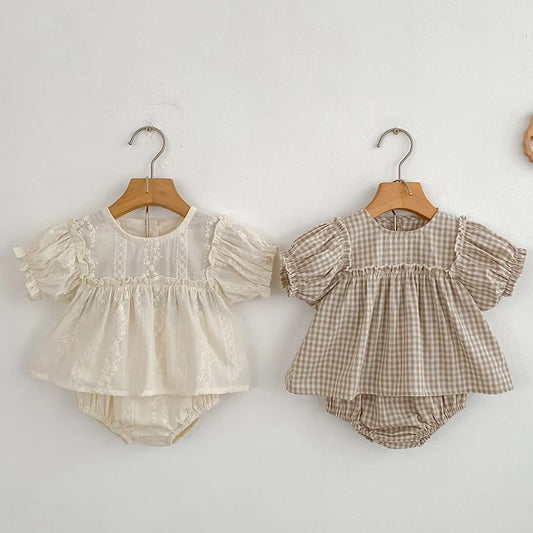 Puff Sleeve Two Piece Set