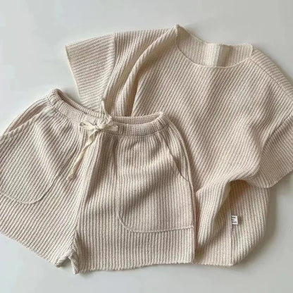Waffle Set For Spring And Summer 2 Pieces