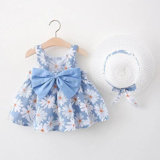Summer 2 Piece Set Dress + Hat