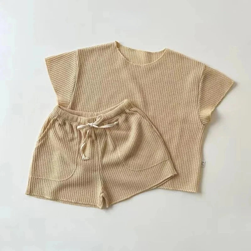 Waffle Set For Spring And Summer 2 Pieces