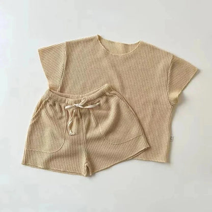 Waffle Set For Spring And Summer 2 Pieces