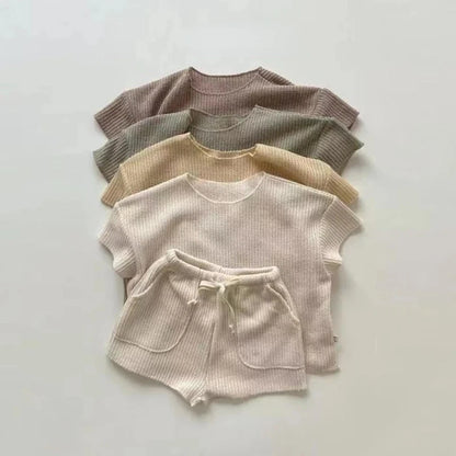 Waffle Set For Spring And Summer 2 Pieces