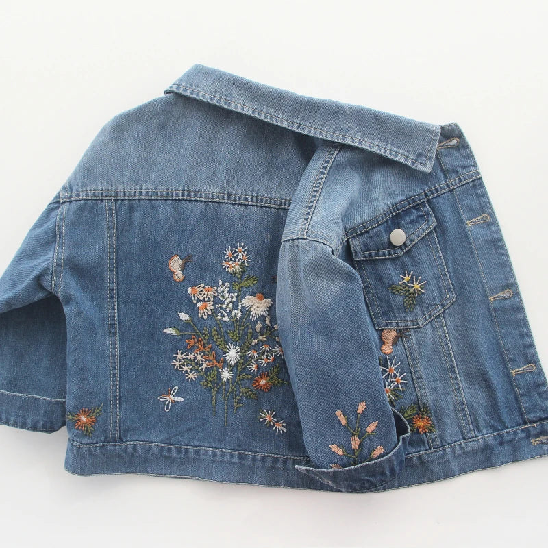 Embroidered Floral Denim Jacket