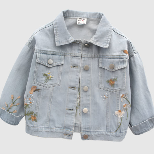 Embroidered Floral Denim Jacket