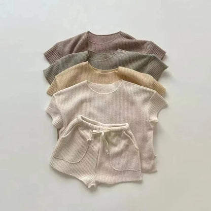 Waffle Set For Spring And Summer 2 Pieces