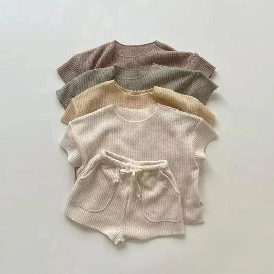 Waffle Set For Spring And Summer 2 Pieces