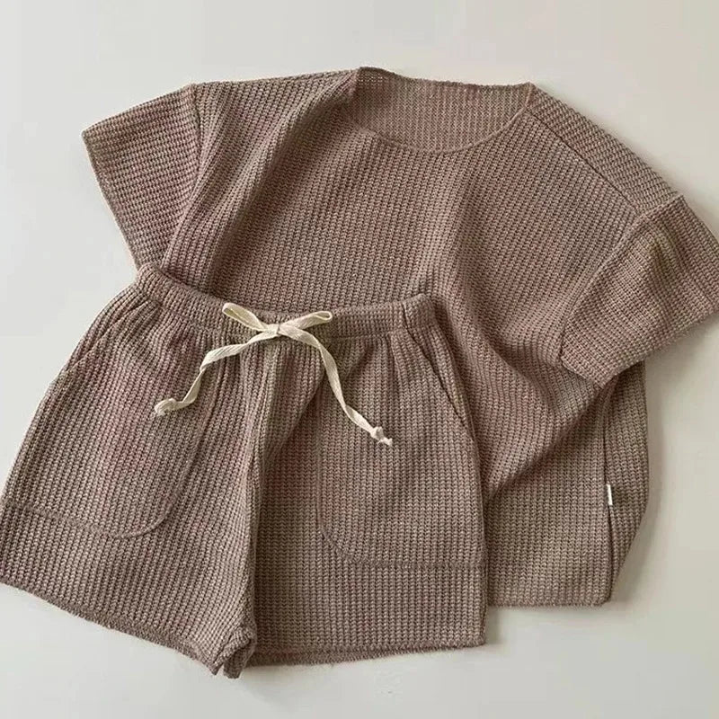 Waffle Set For Spring And Summer 2 Pieces